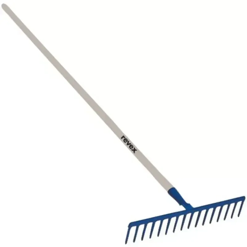 Leborgne, Râteau Forgé 14 Dents Droites, Manche Bois Certifié PEFC 100%, Acier Forgé et Trempé, Idéal pour Ramasser Débris et Cailloux, Manche Extra Long de 150 cm, Outil de Jardinage Efficace 