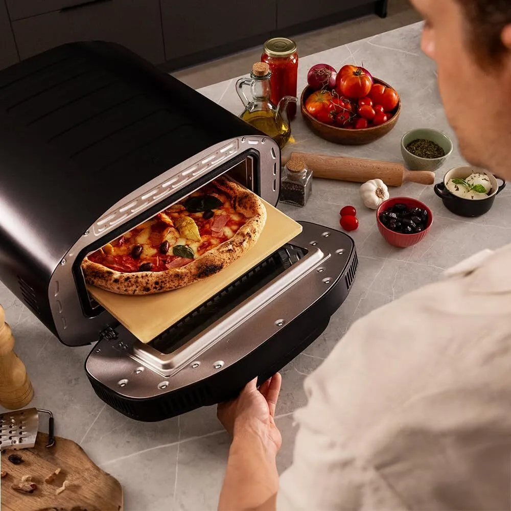 Cecotec Four à Pizza Electrique Pizza&Co Tifosi avec Fenêtre. 1700W, Capacité 12 Litres, Contrôle digital, Acier revêtu, 8 Fonctions, Minuterie, Température 80°C - 430°C, Eclairage intérieur 