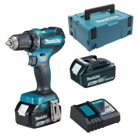 Perceuse visseuse MAKITA DDF482RTJ 18V + 2 batteries Li-Ion 5Ah + chargeur + coffret Makpac