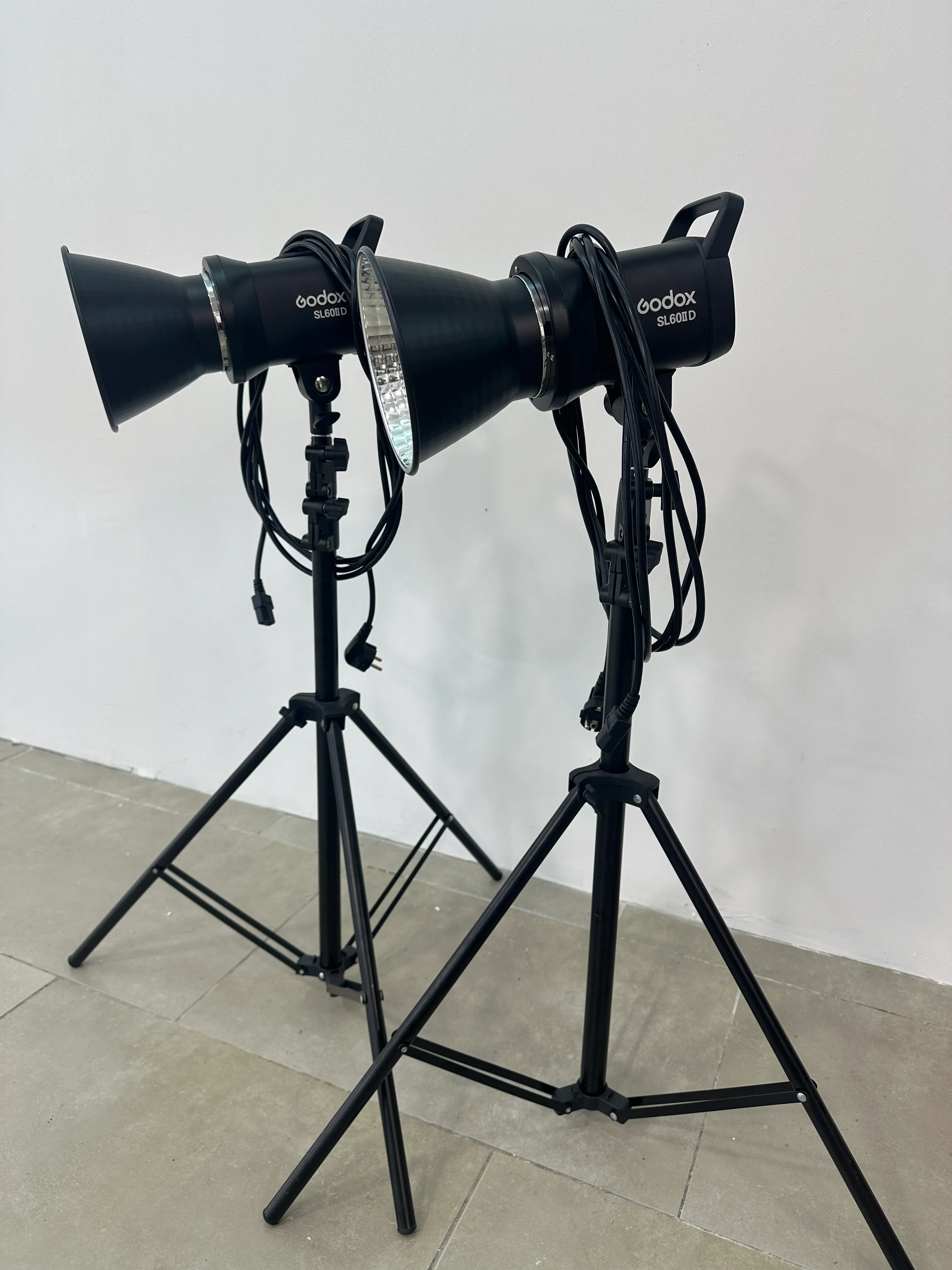 2 Godox SL60IID + pied + réflecteur - Propriétaire Privé