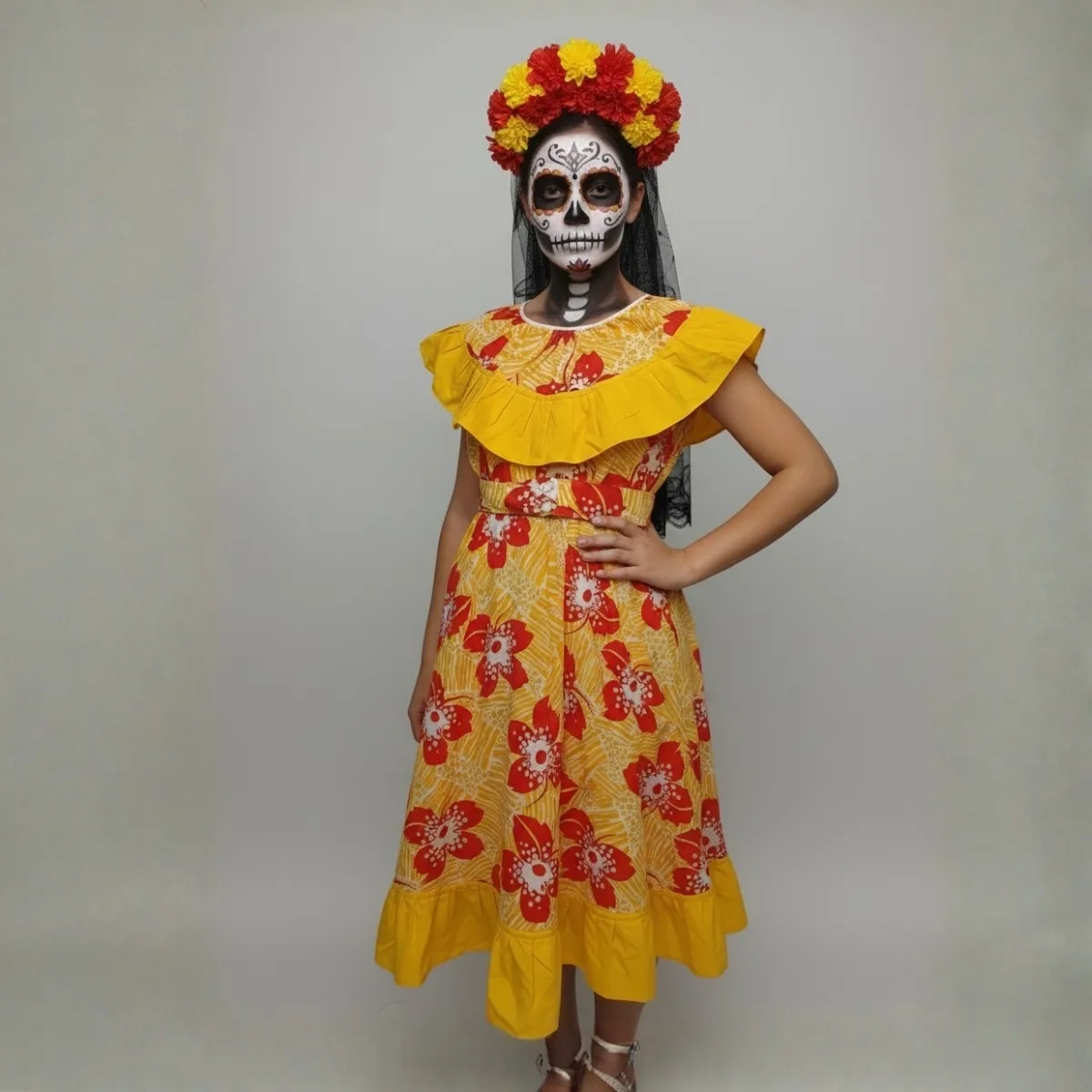 Gėlių kostiumas (Dia de los Muertos tema)