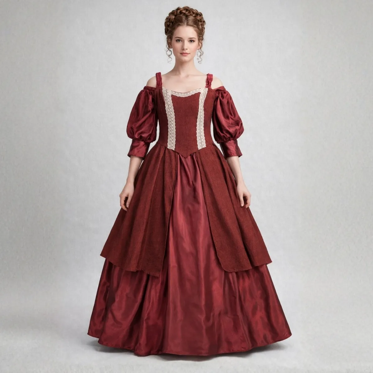 Dama karališka suknele (baroko stiliaus kostiumas)