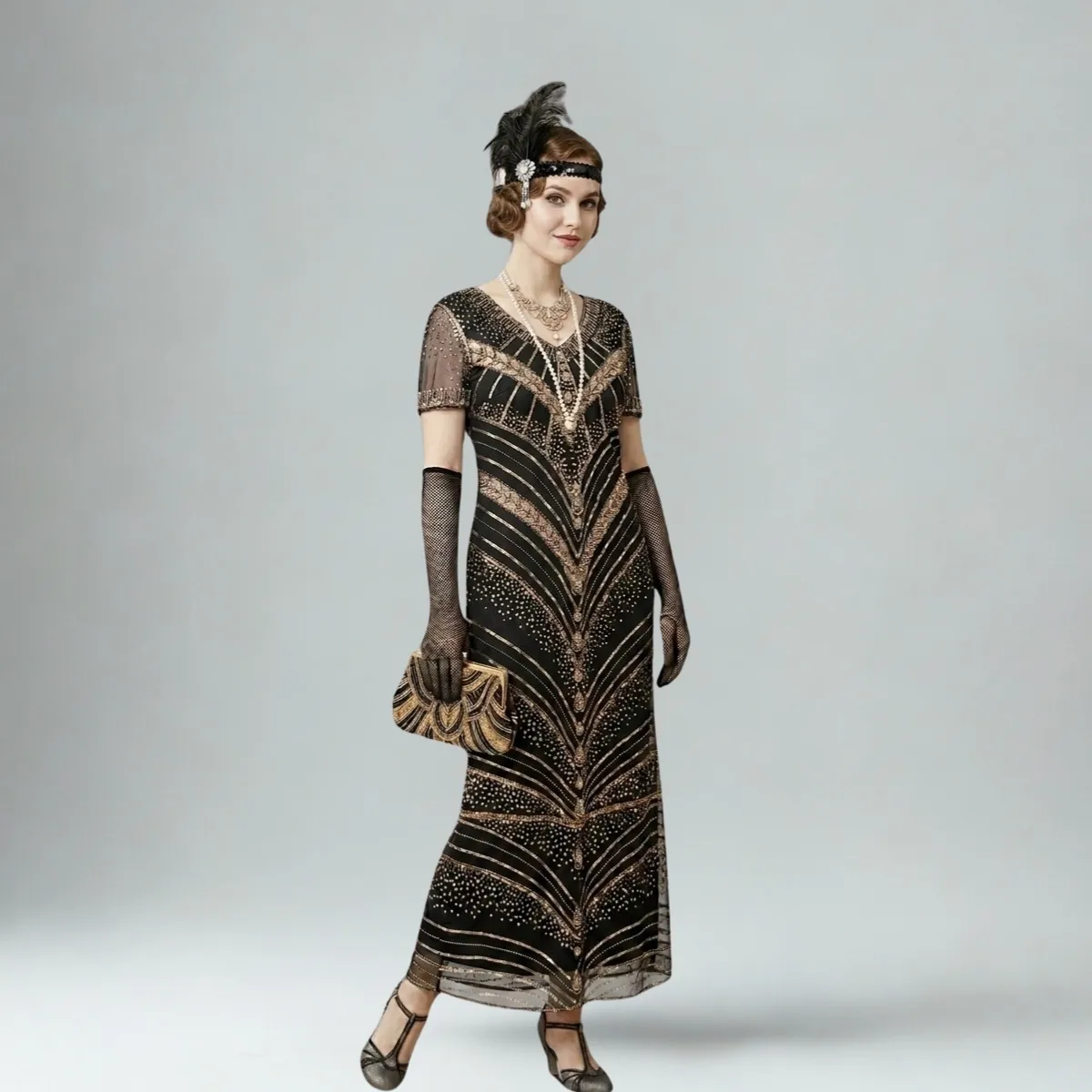 1920 - ųjų retro suknelė