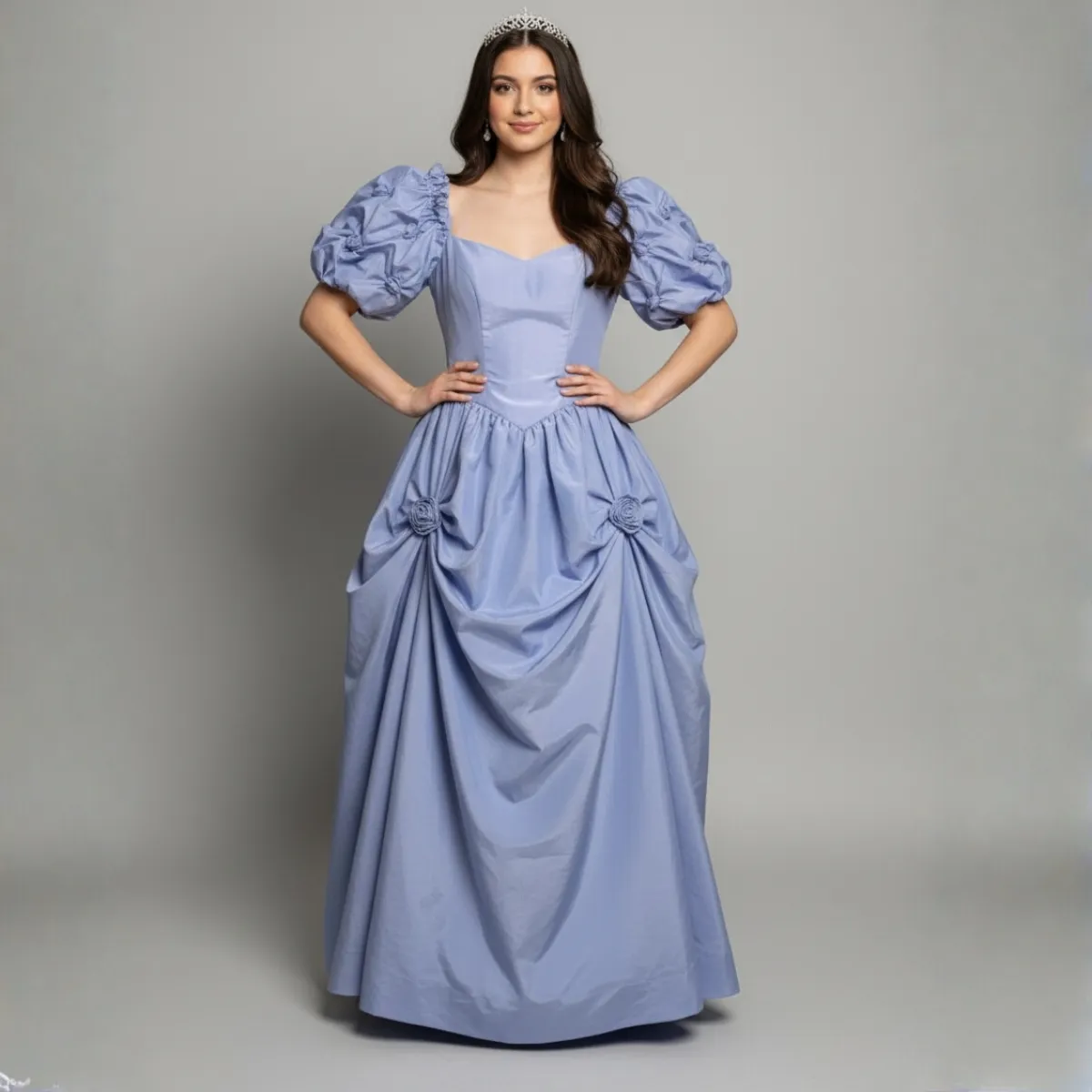 Violetinė princesės suknelė