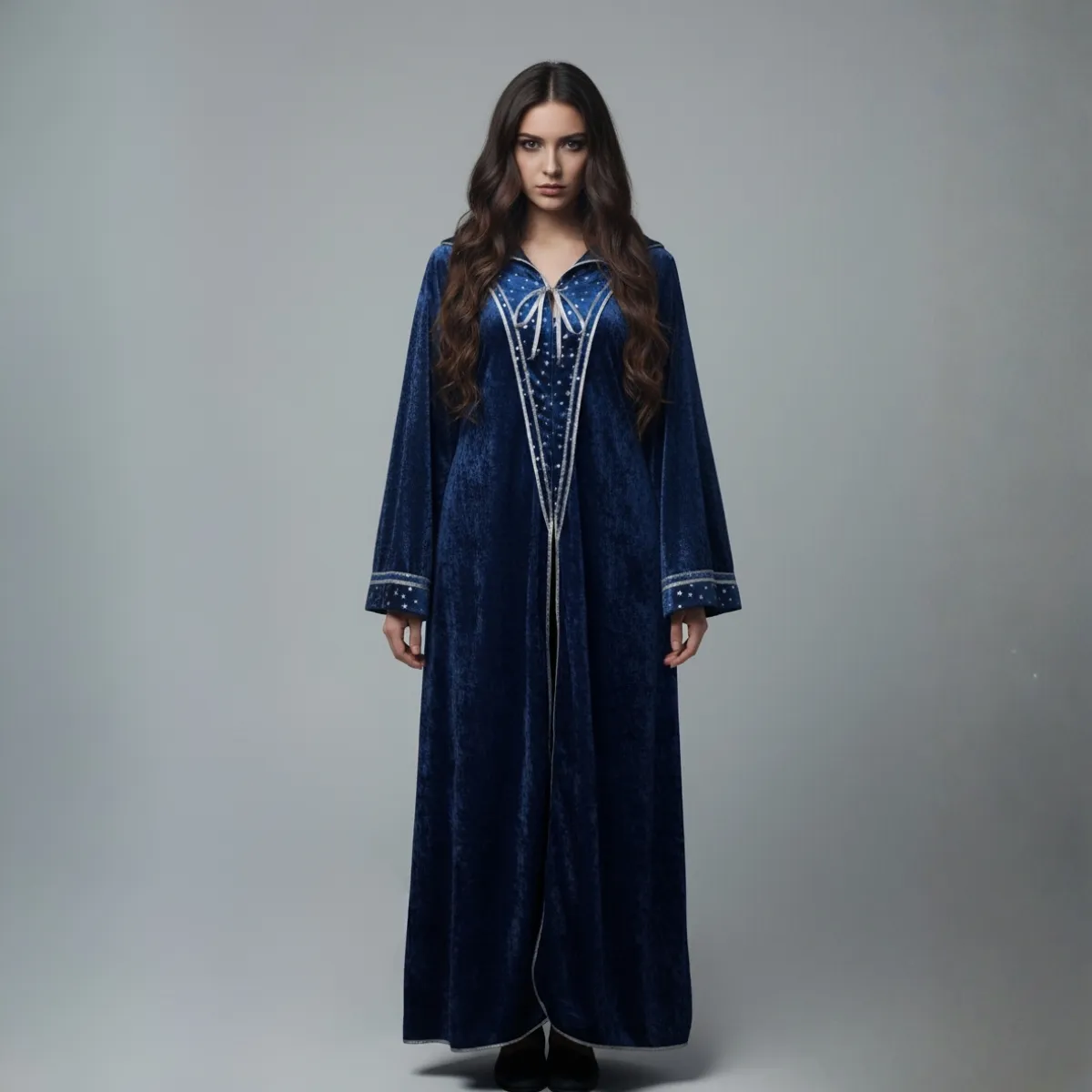 Viduramžių stiliaus mėlyna mantija