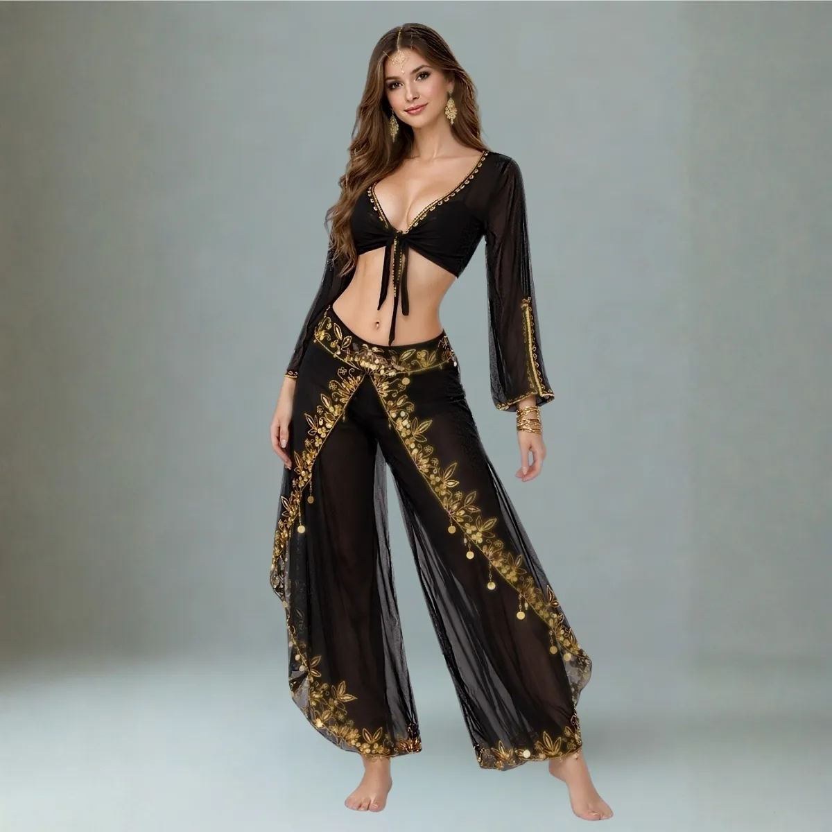 Pilvo šokėjos kostiumas (arabiško stiliaus)