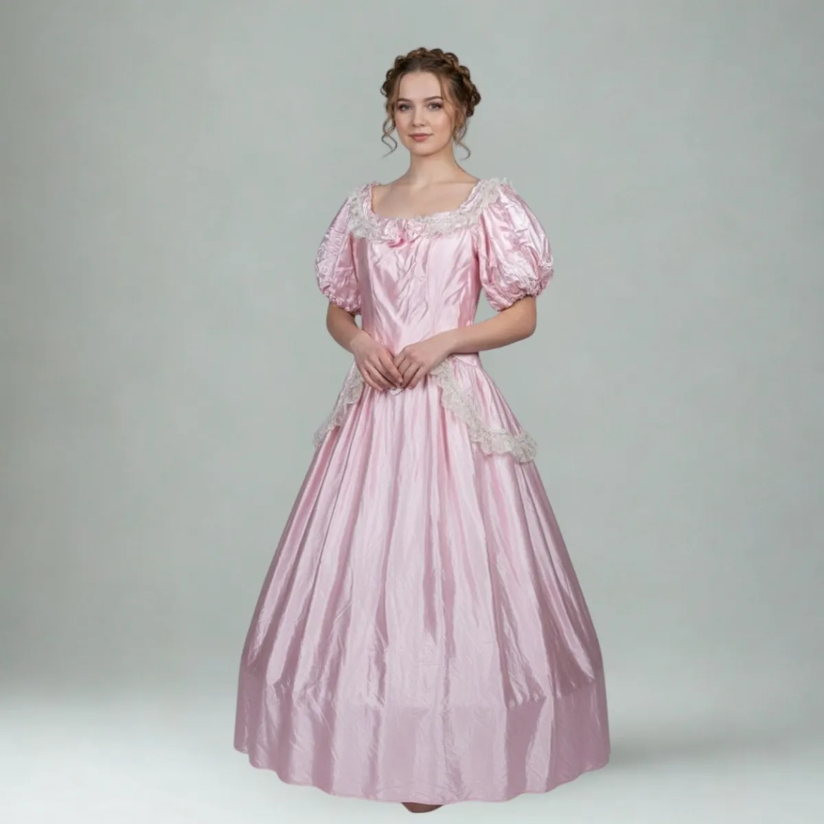 Rožinė balių karalienė (Viktorijos laikų kostiumas)