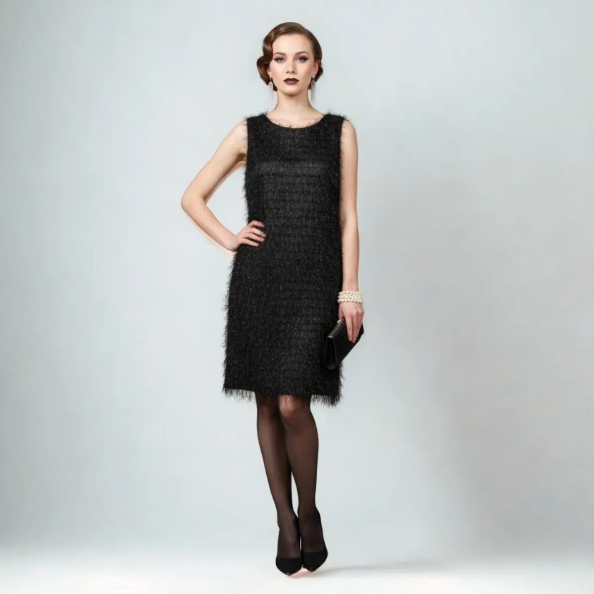 Vintage 1920-ųjų suknelė - Juodoji klasika