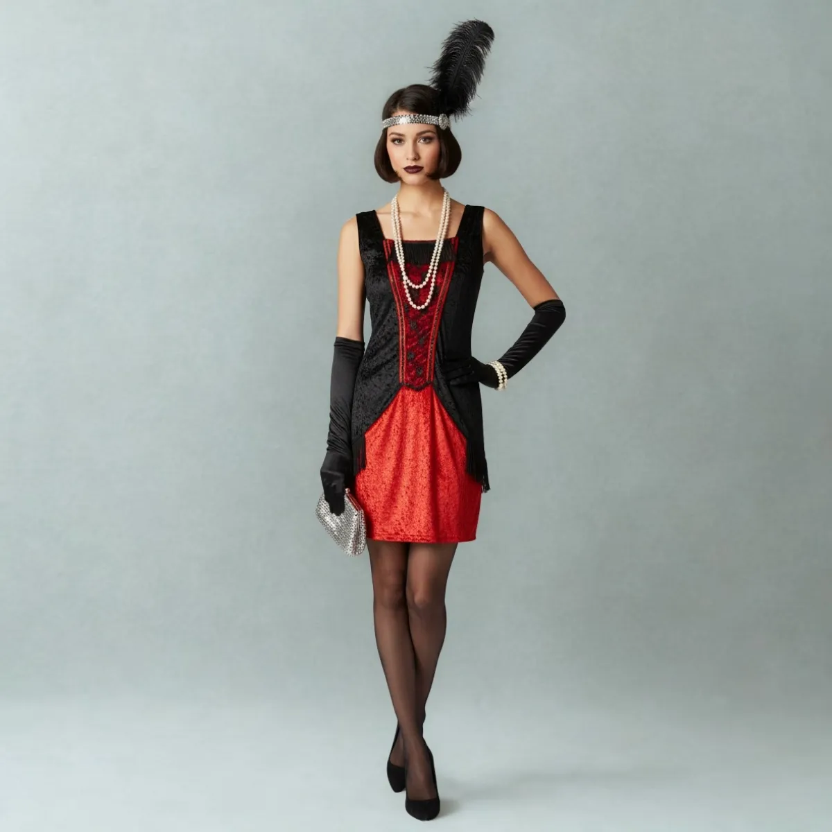 Retro 1920-ųjų vakarinė suknelė