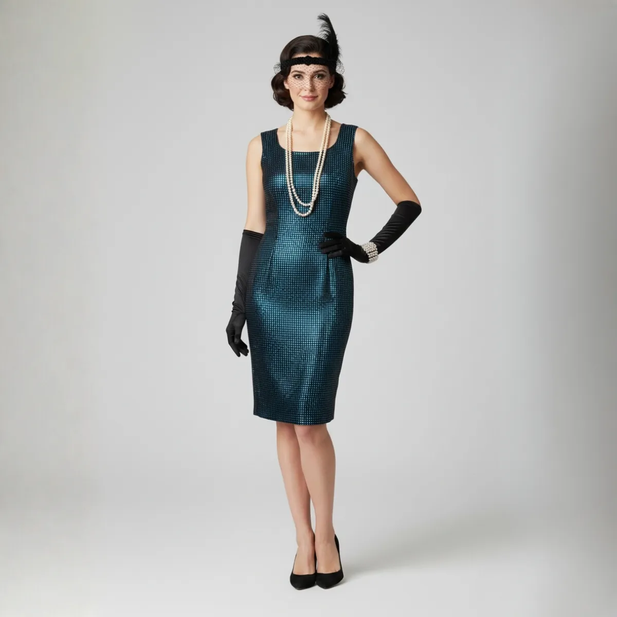 Retro suknelė - Safyro elegancija