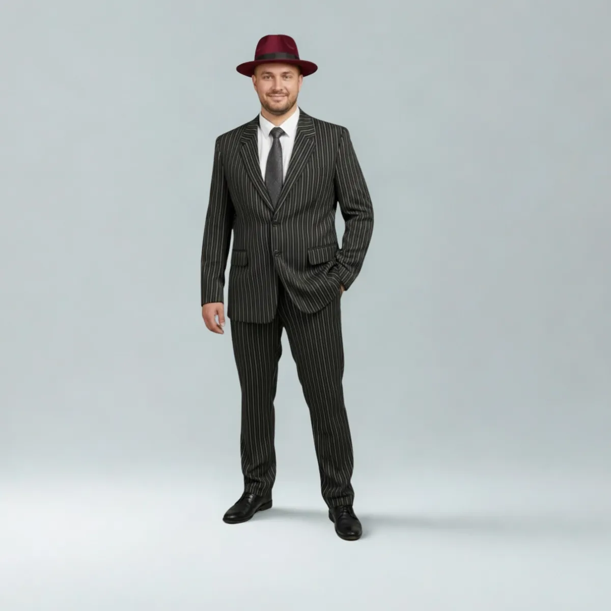 Retro Pinstripe Mobster