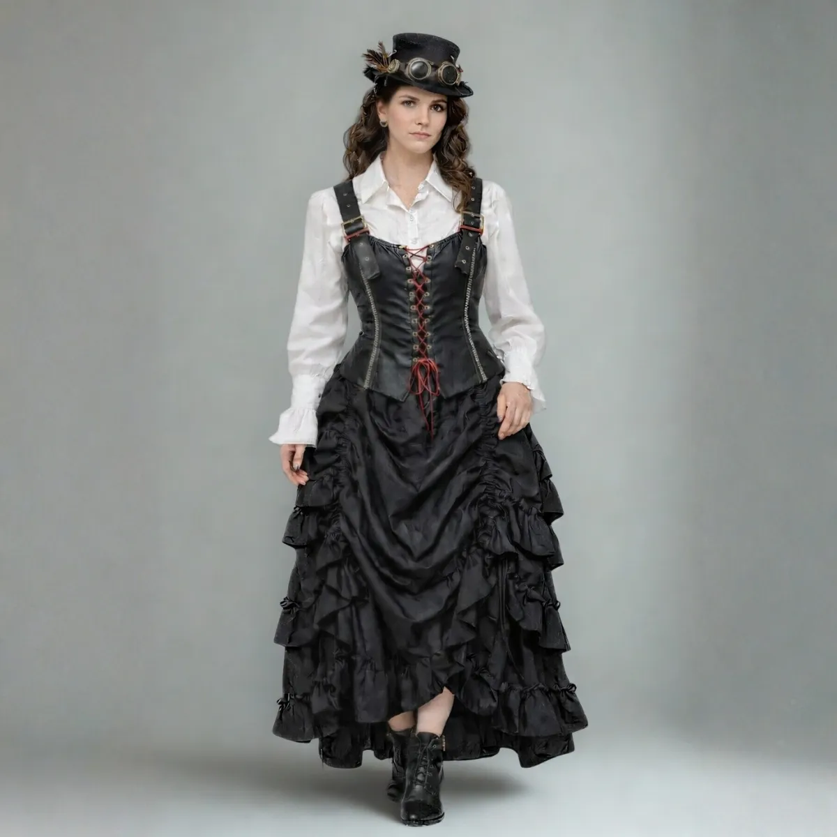 Steampunk damos kostiumas