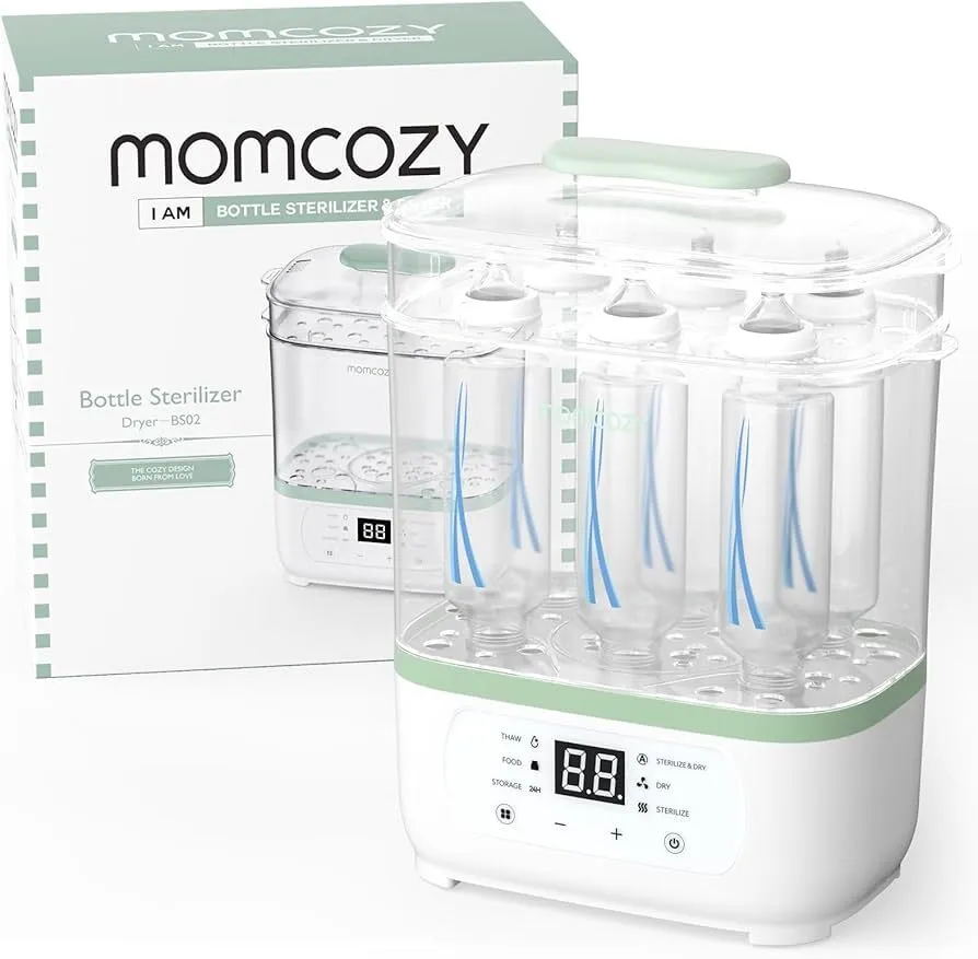 Momcozy Electric sterilizer for baby bottles with dryer function