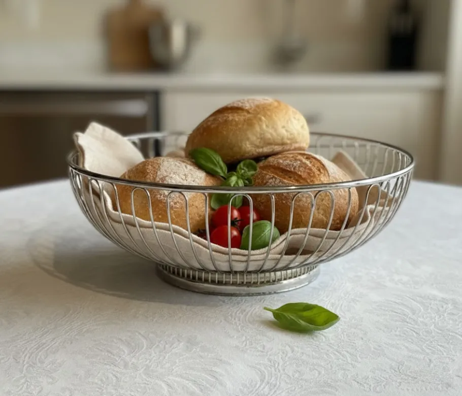 Chrome Wire Bread Basket