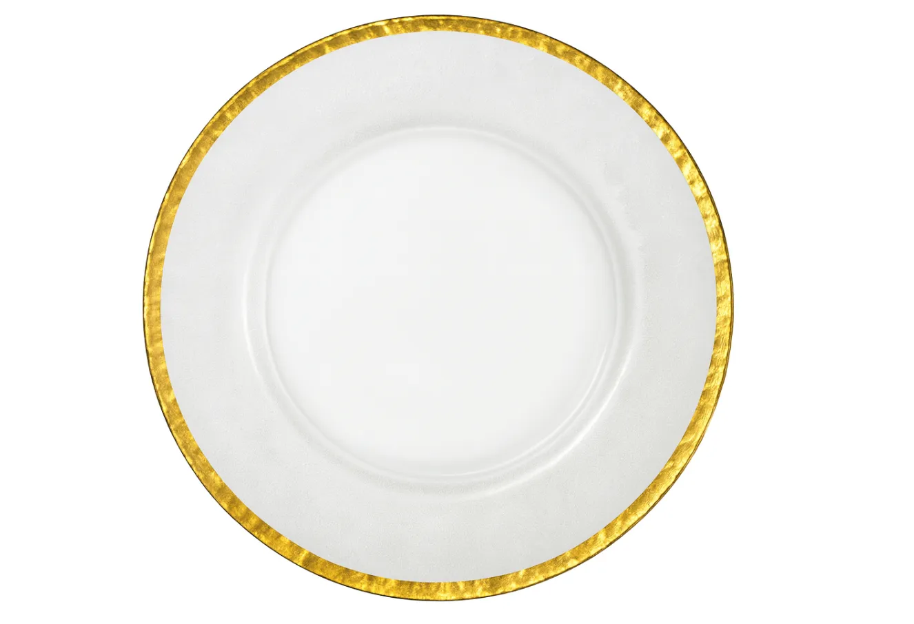 Charger Glass with Gold Band