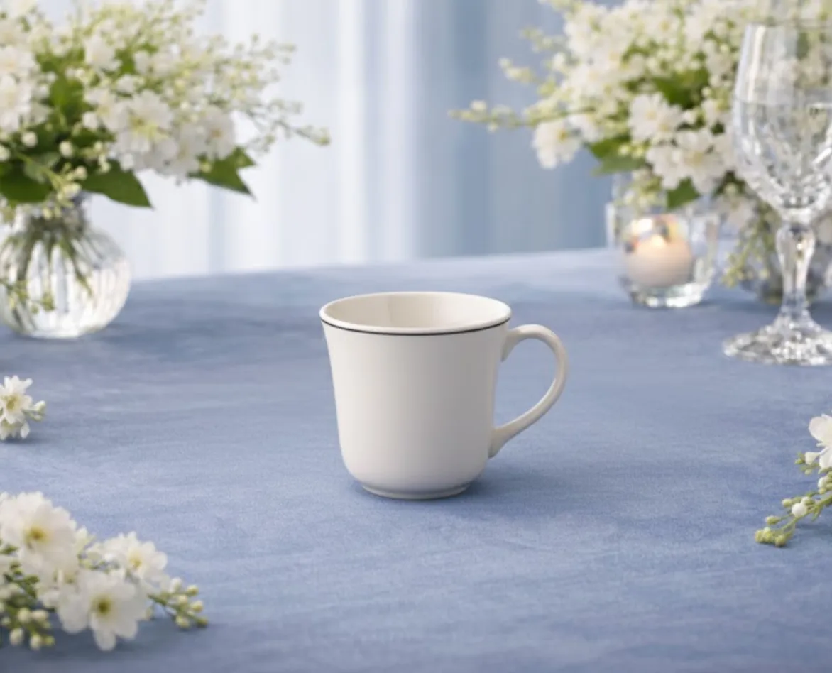 Platinum Rimmed Coffee Cup