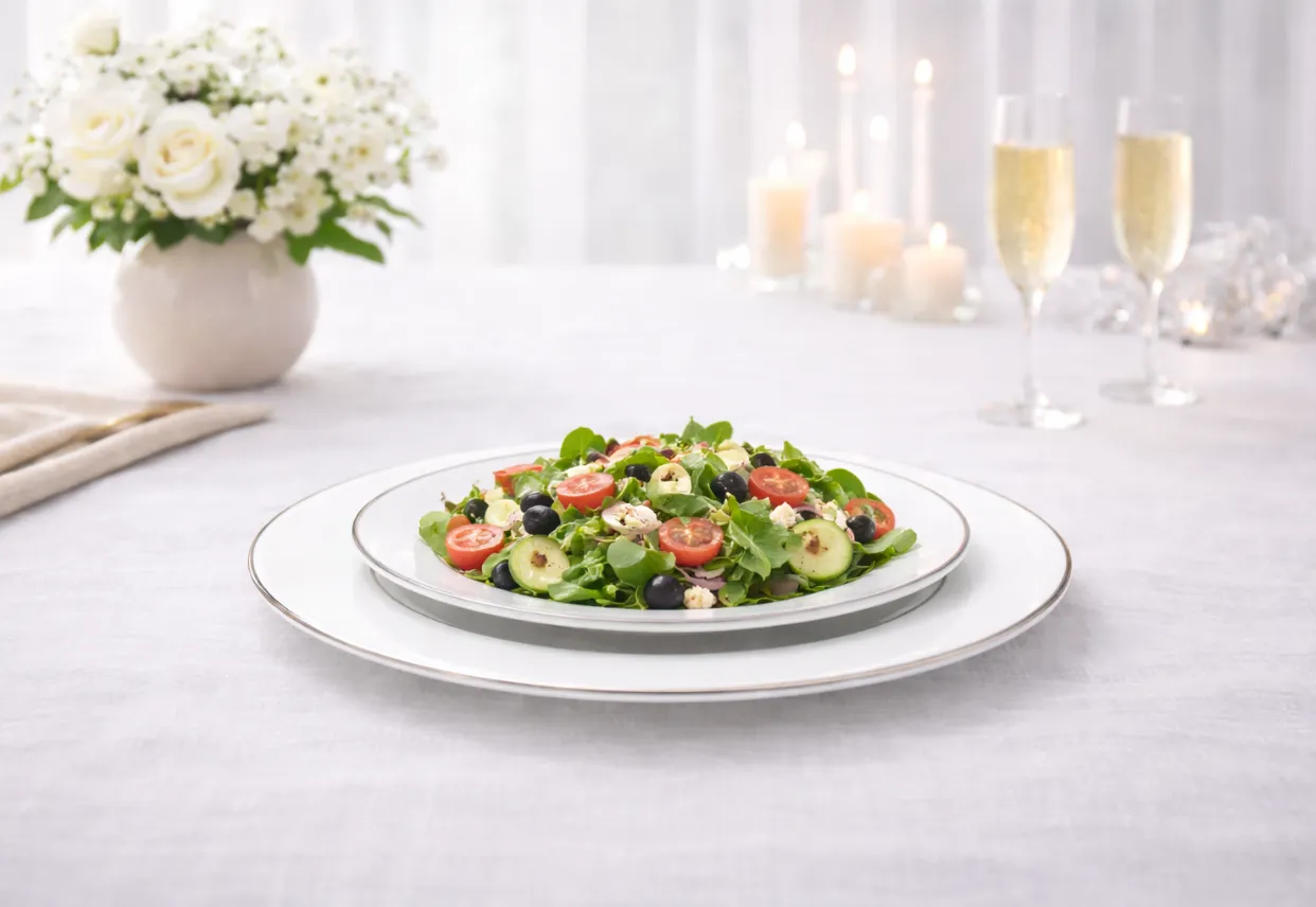 Silver Rim Salad Plate