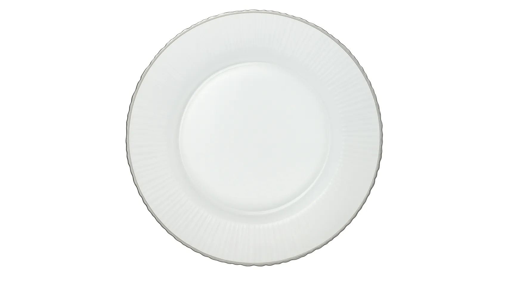 Charger Glass with Silver Rim