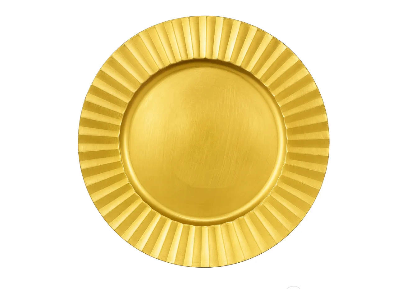 Charger Acrylic Gold Scalloped Wide