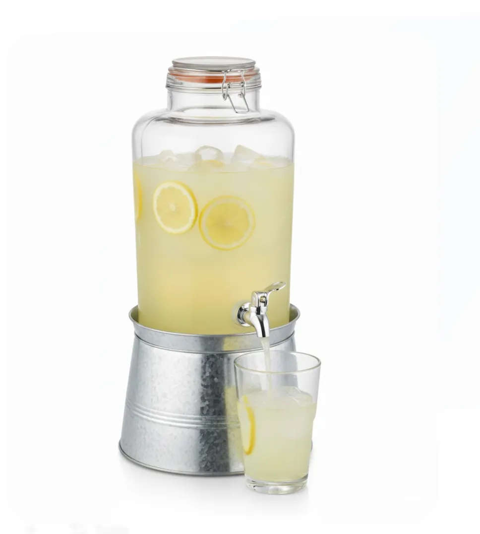 Glass Beverage Dispenser Mason Style - Small