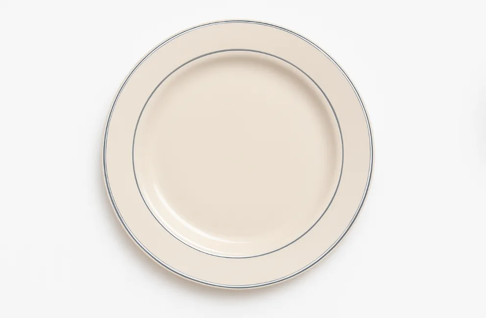 Platinum Rimmed Dinner Plate