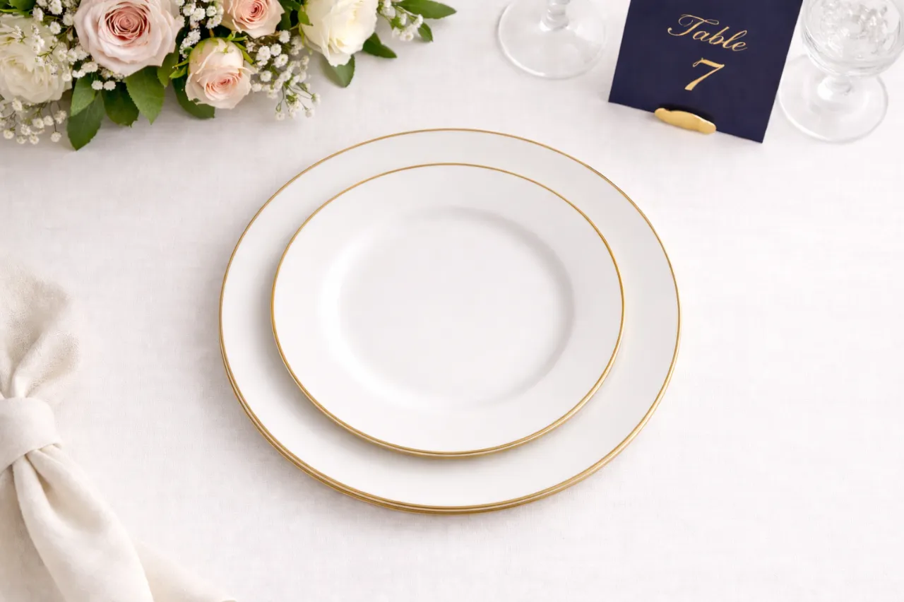 Gold Rim Salad Plate