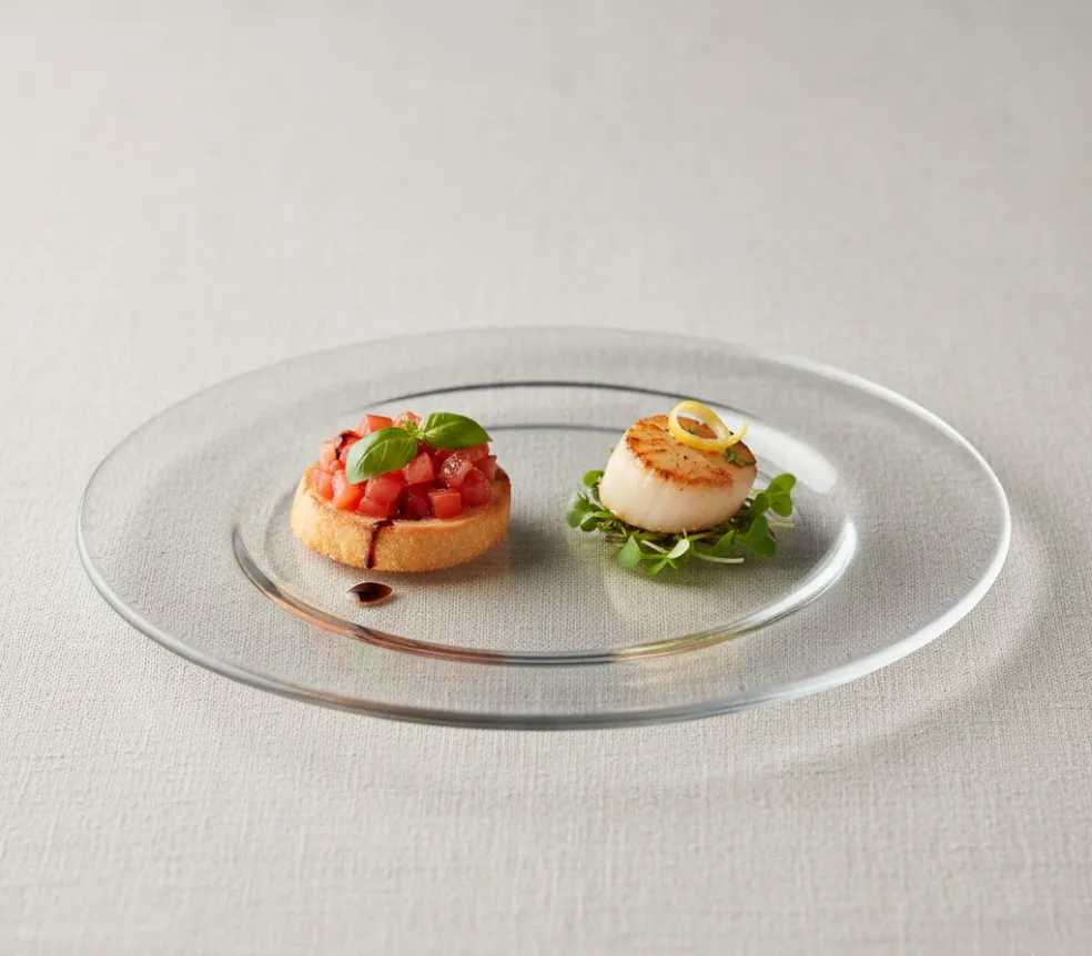 Glass 6" Smooth Plate