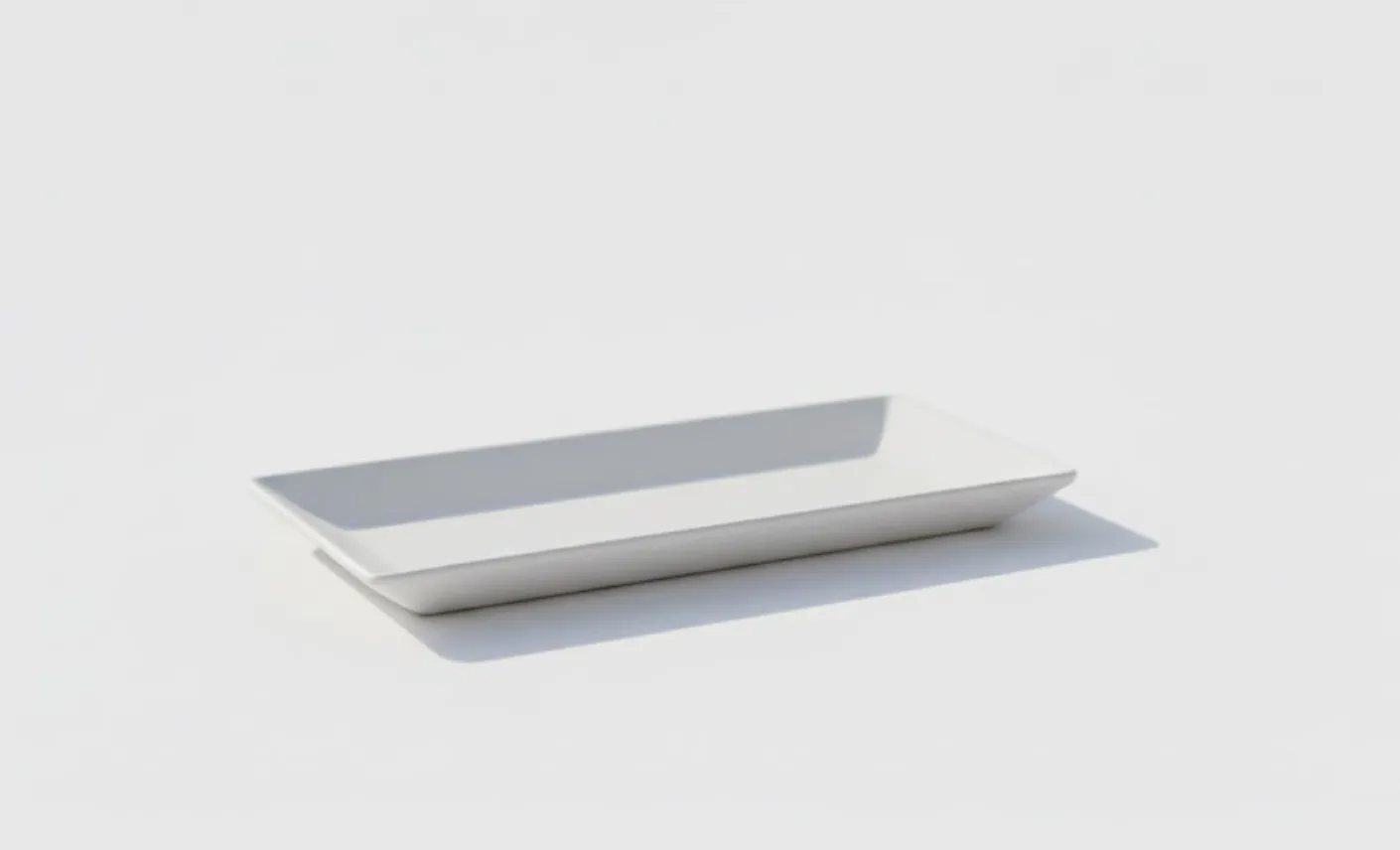 Cream & Sugar White Ceramic Tray 