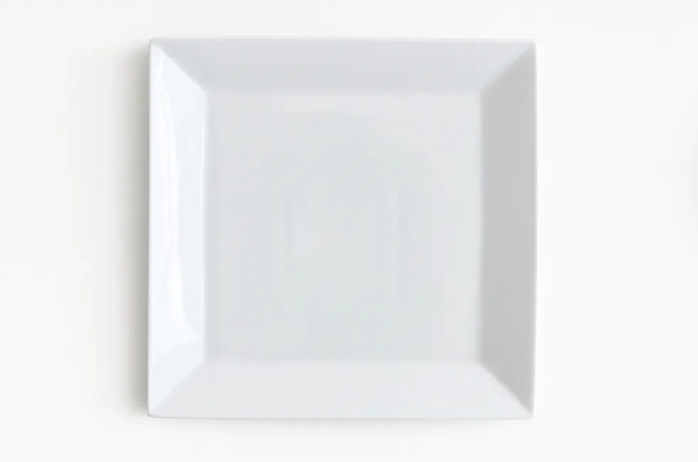 Plaza White Square Dinner Plate