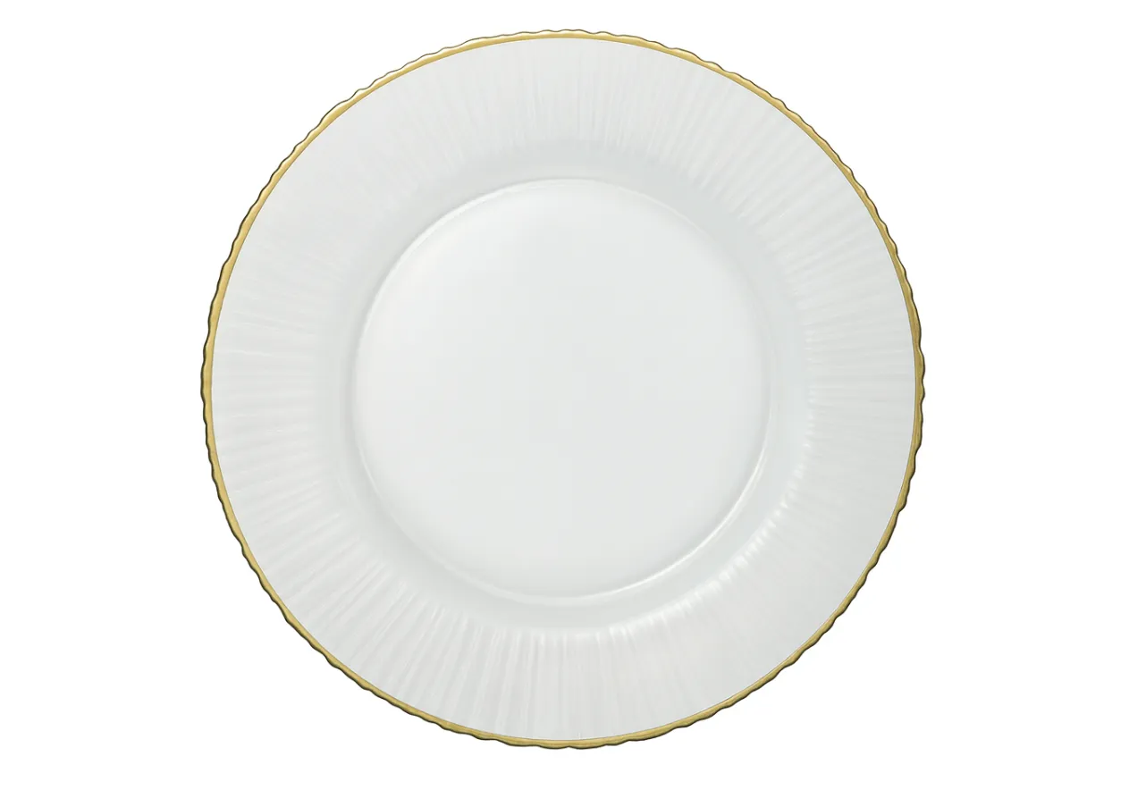 Charger Glass with Gold Rim