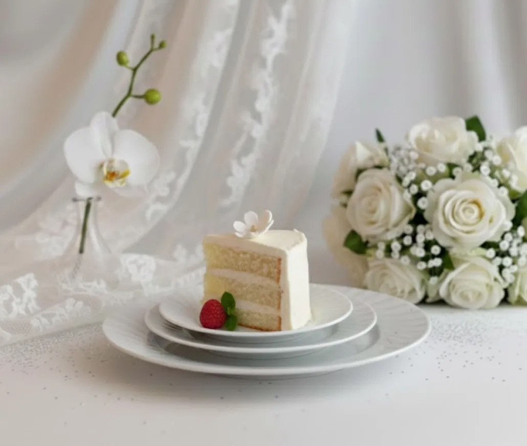 White Swirl Cocktail/Dessert Plate (6.5")