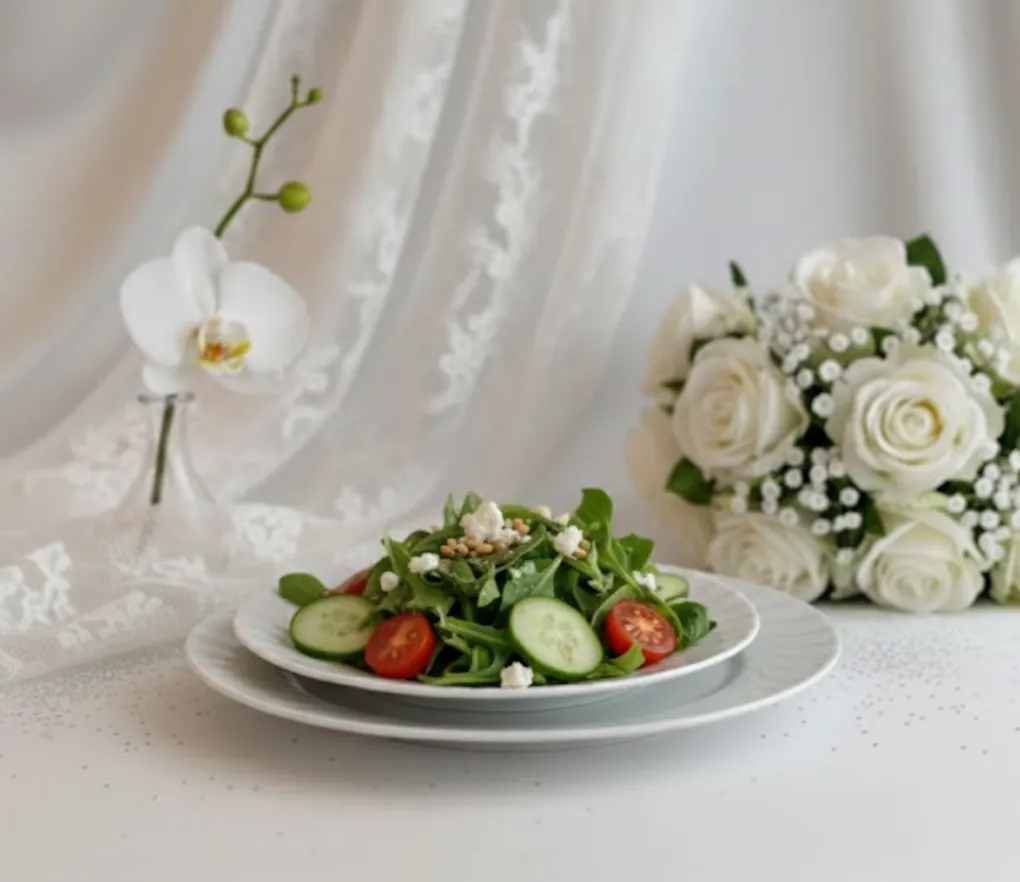 White Swirl Salad Plate (7.5")