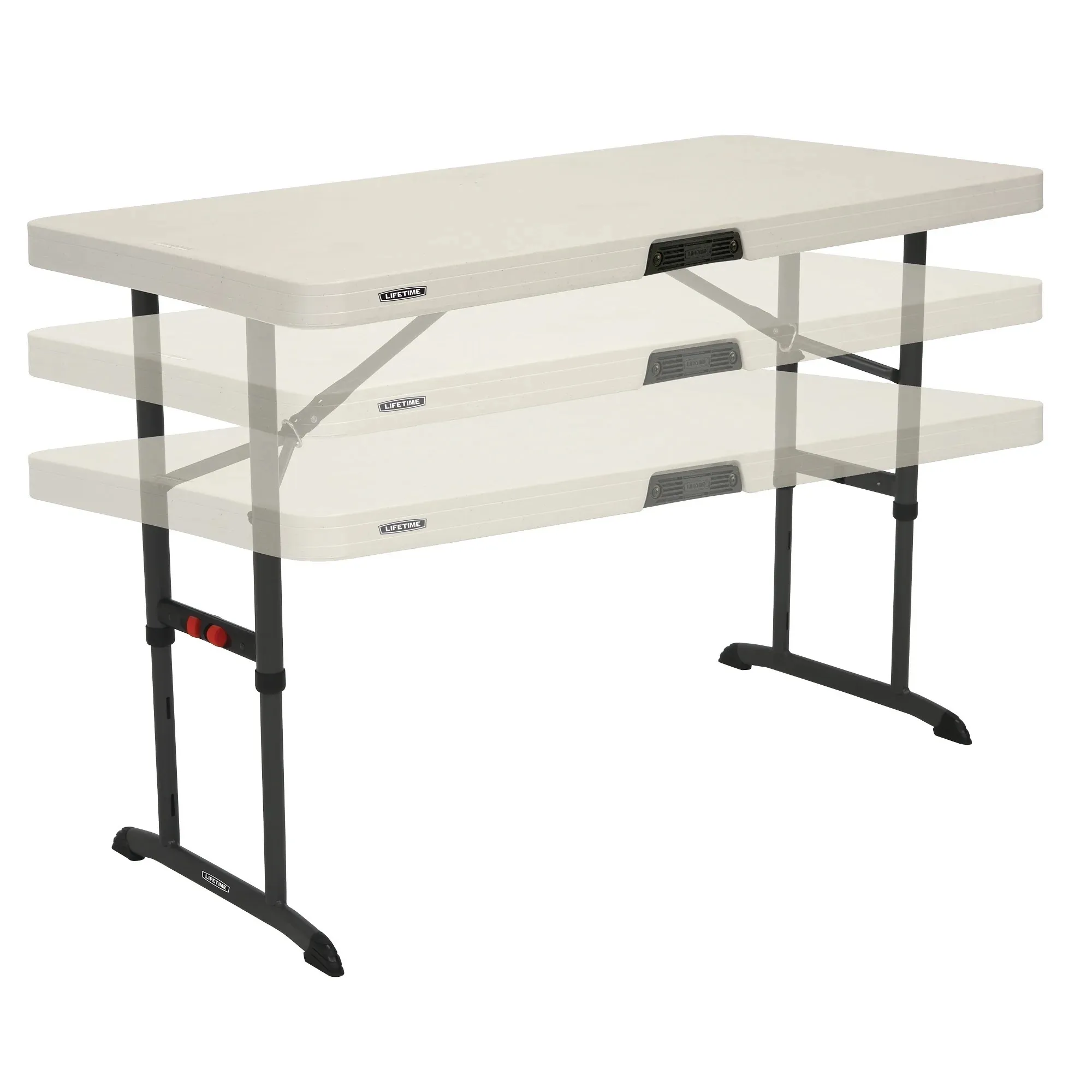 4ft Adjustable Height Table Folding Table