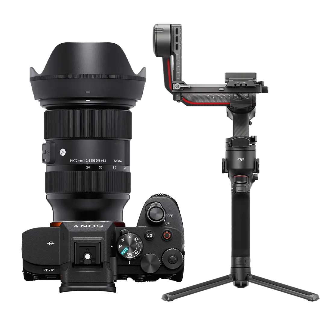 Sony A7IV + 24-70mm Lens + DJI RS3 Pro