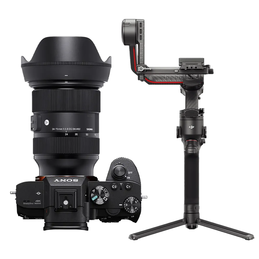 Sony A7III + 24-70mm Lens + DJI RS3 Pro