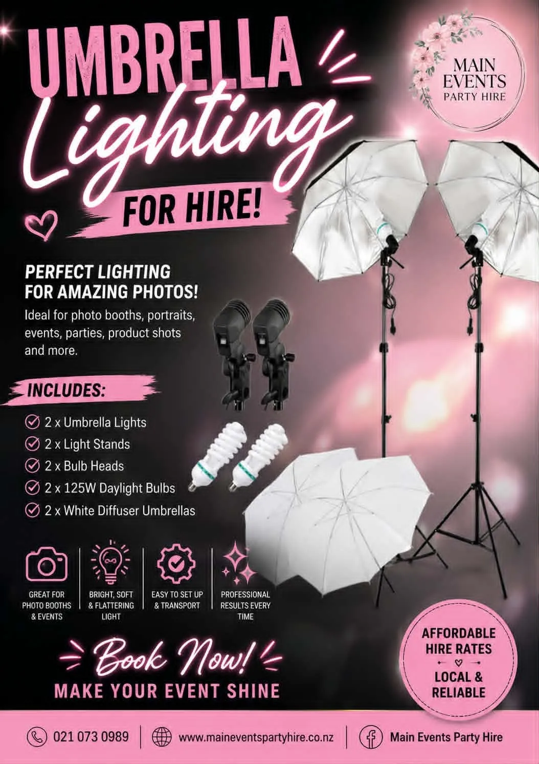 Reflective Umbrella Lighting 