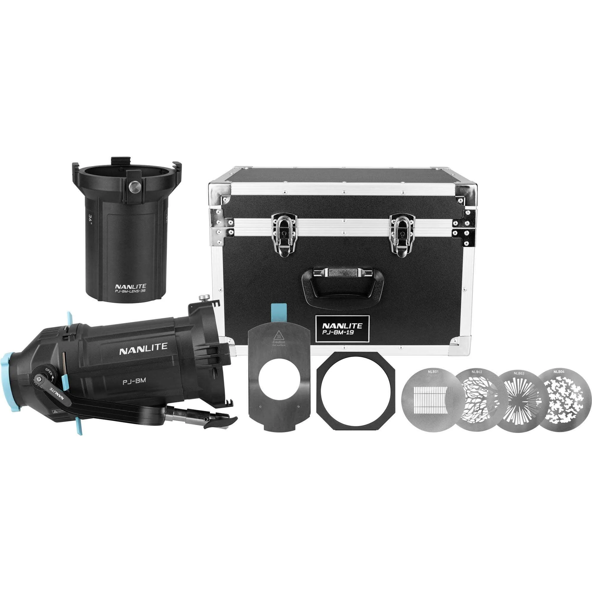  Kit Proyector Nanlite 36 & 19° - Luz 300B - Low Combo Stand