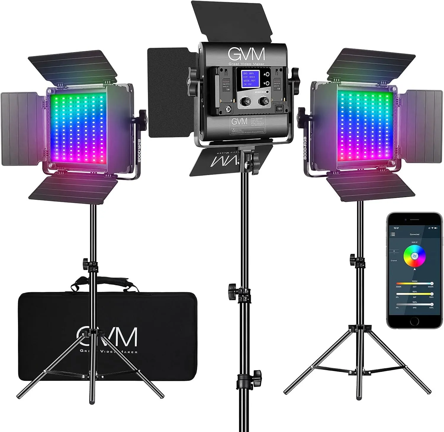 Panel LED GVM 800D RGB