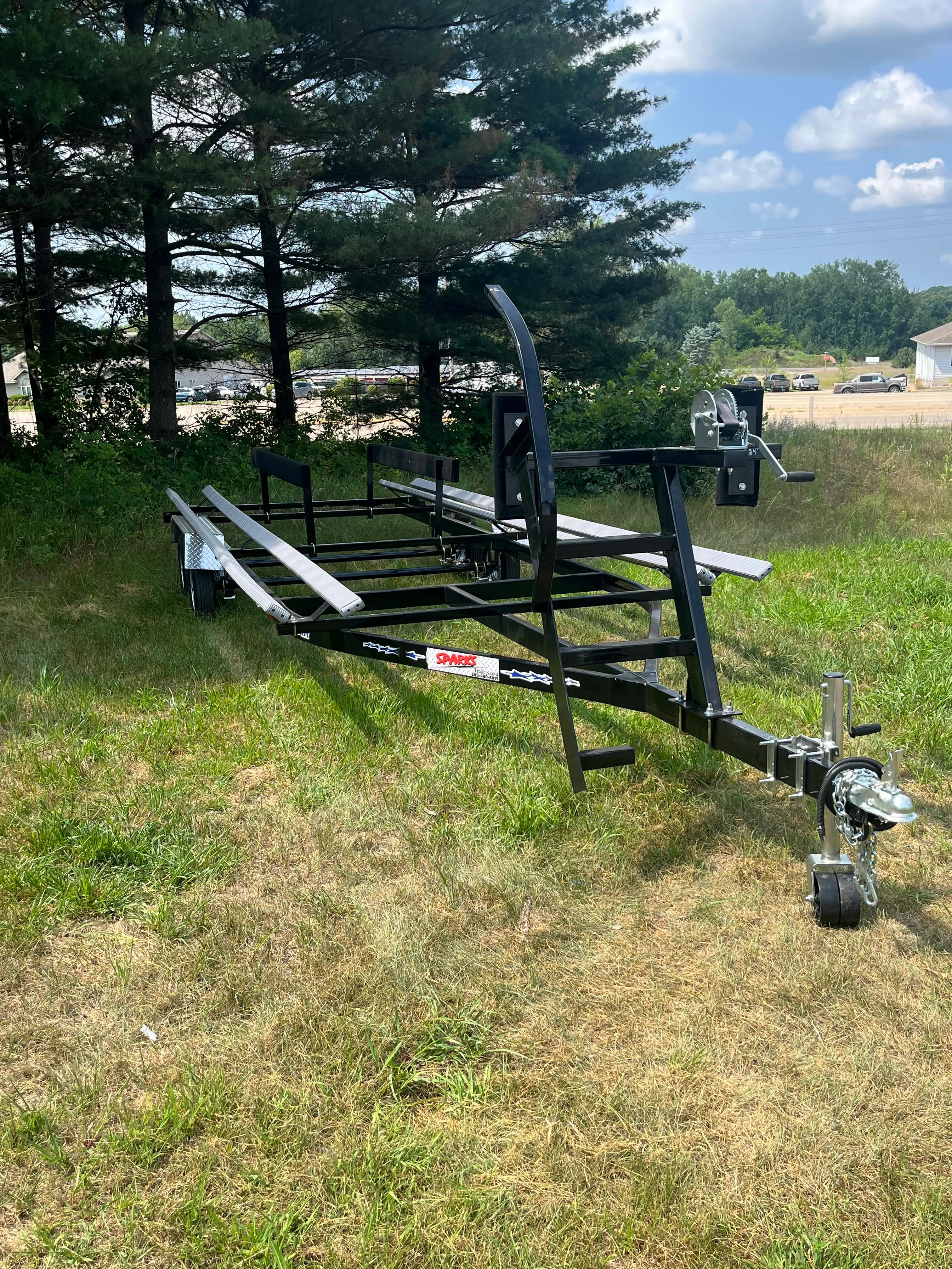 Pontoon Vinyl Bunk Trailer Double Axle