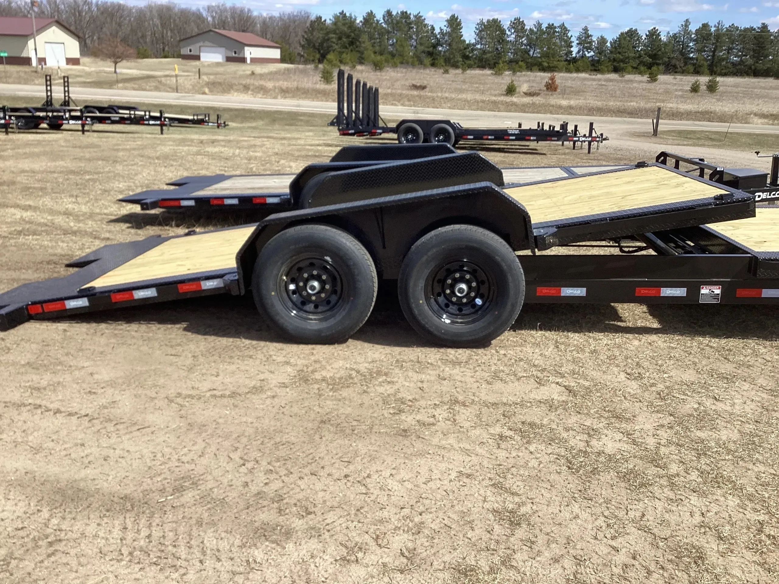 14,000 lbs GVWR Delco Gravity Tilt Equipment Trailer