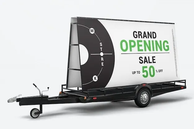 Mobile advertising sign trailer