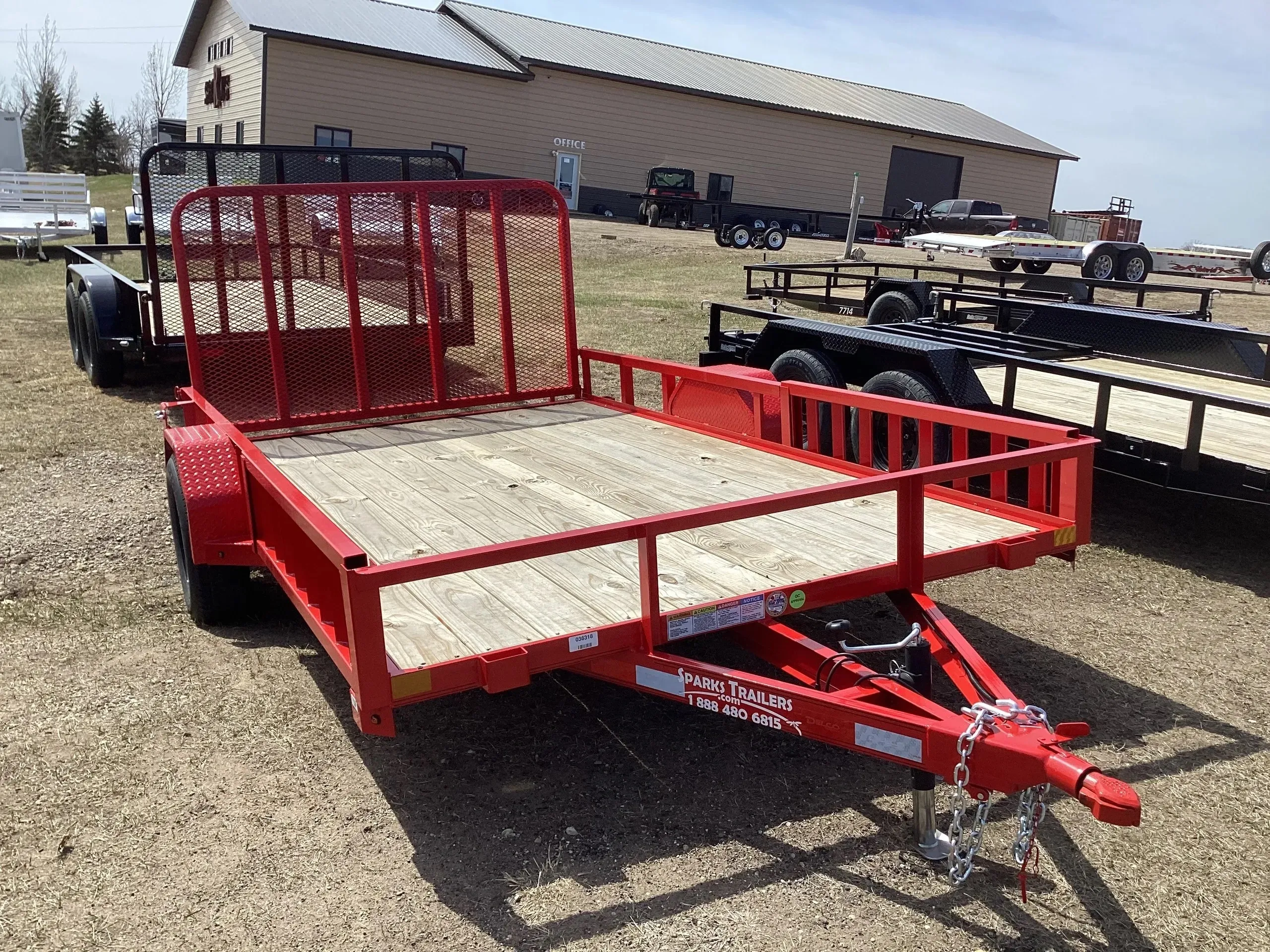 83"x14' Delco Utility Trailer w/ Gate & Side Load Ramps