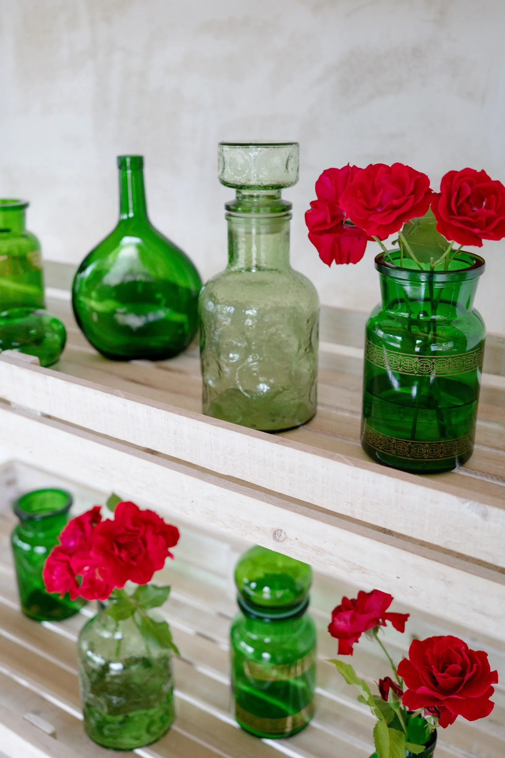 CARAFES SOLIFLORES POTS D’APOTHICAIRE VINTAGE | Verre vert