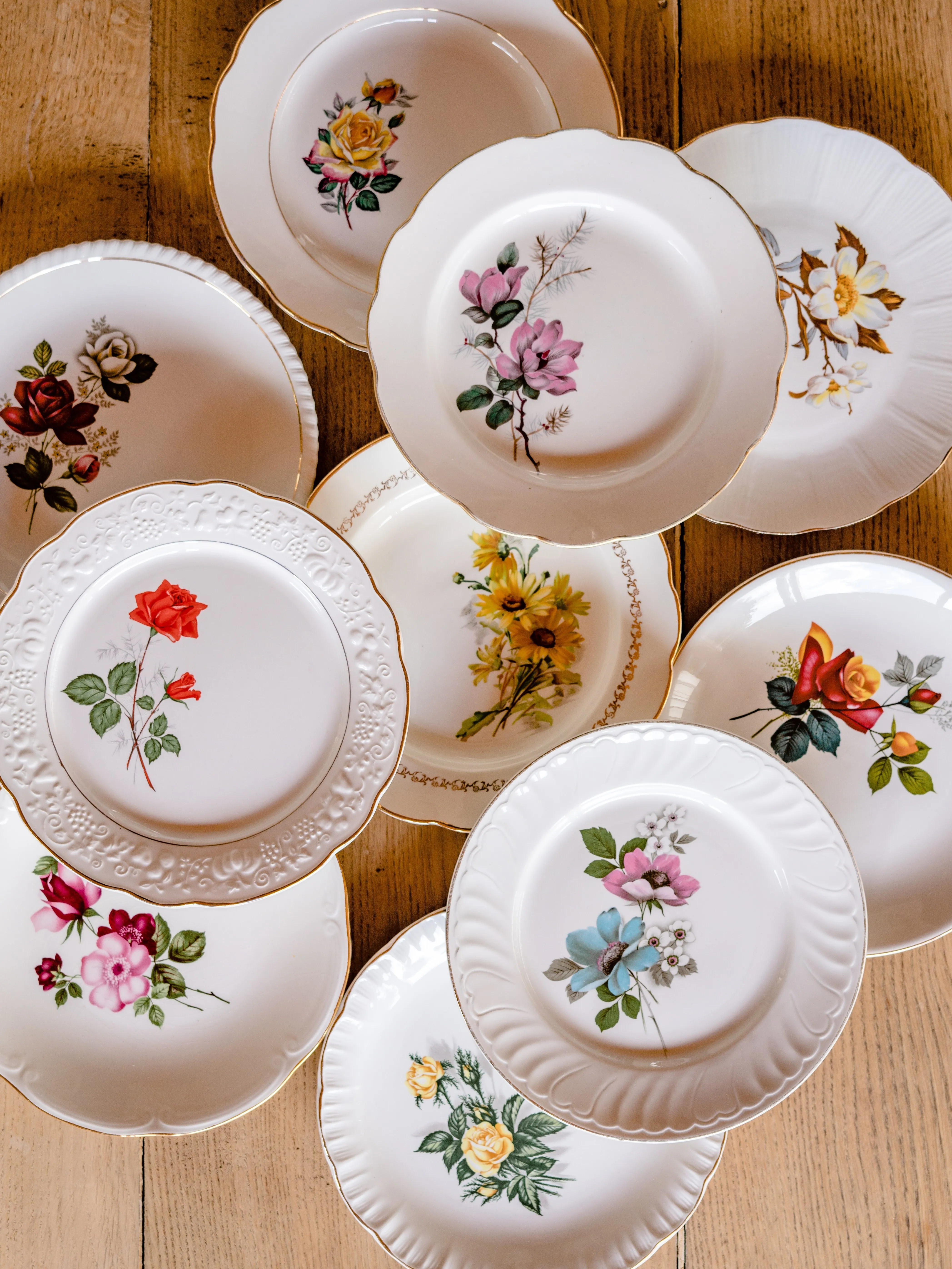 ASSIETTES | Collection "LYSANDRE" (décors botte de fleurs)