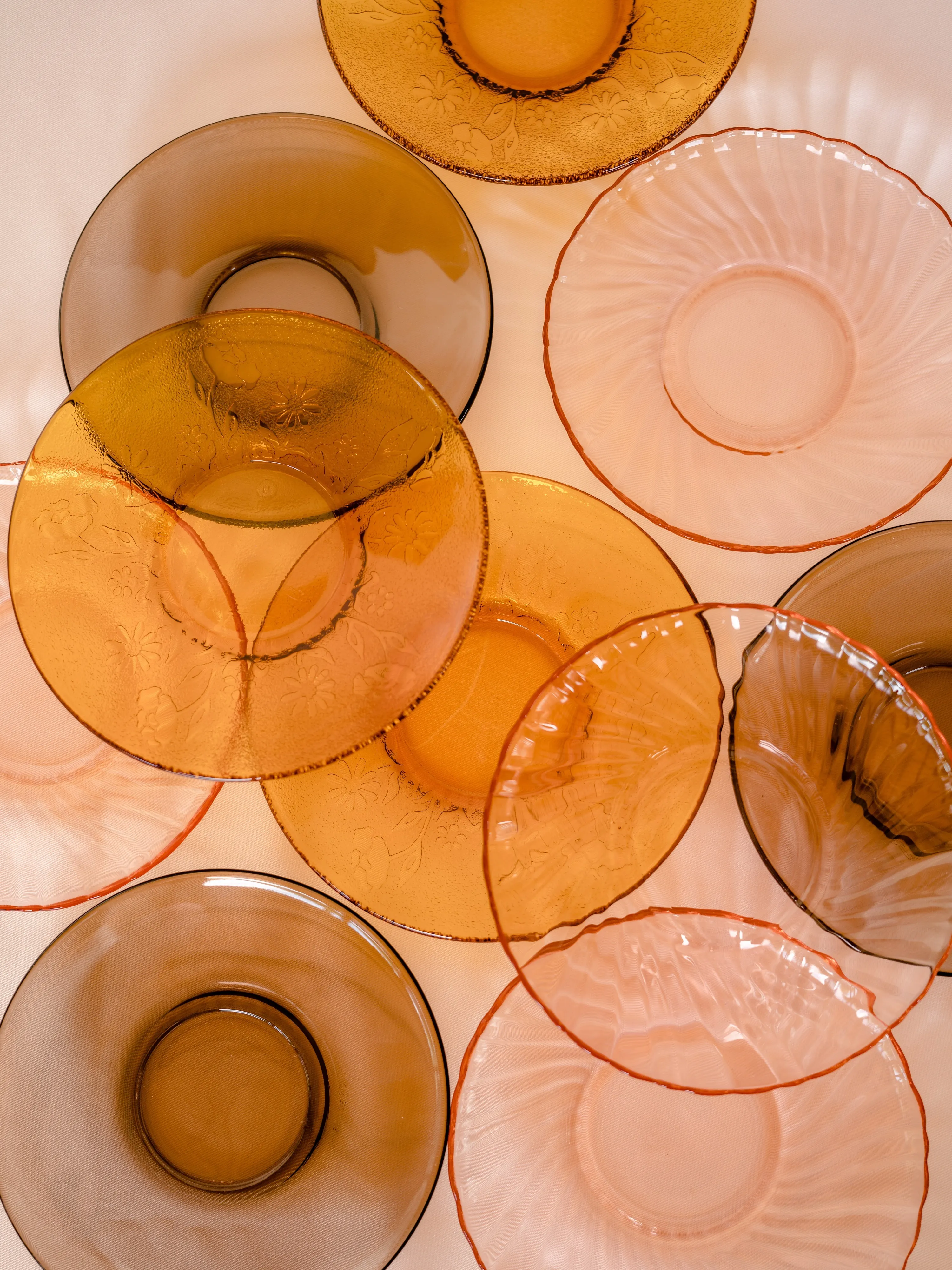 SOUCOUPES VINTAGE | Verre coloré