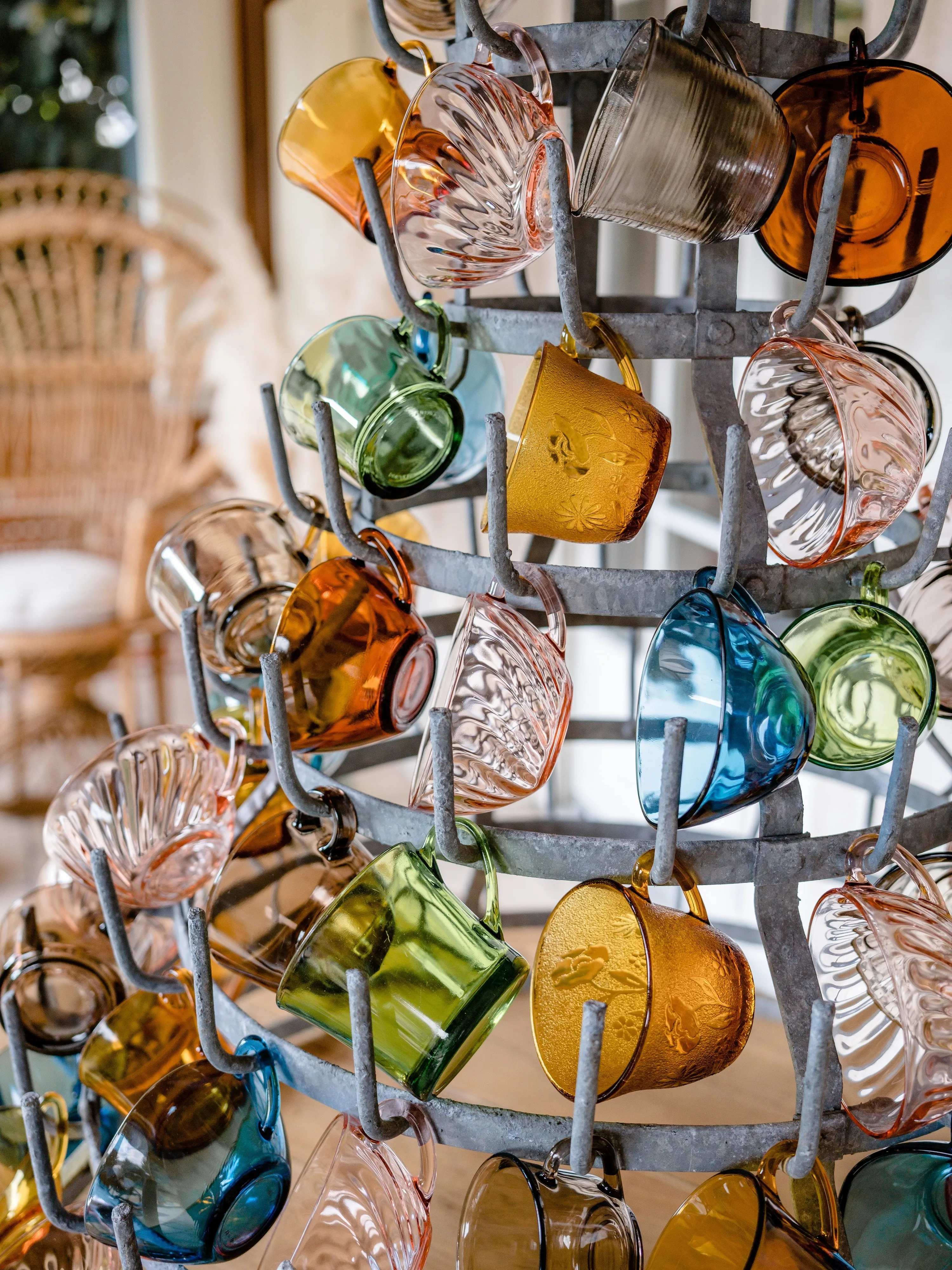 TASSES VINTAGE | Verre coloré