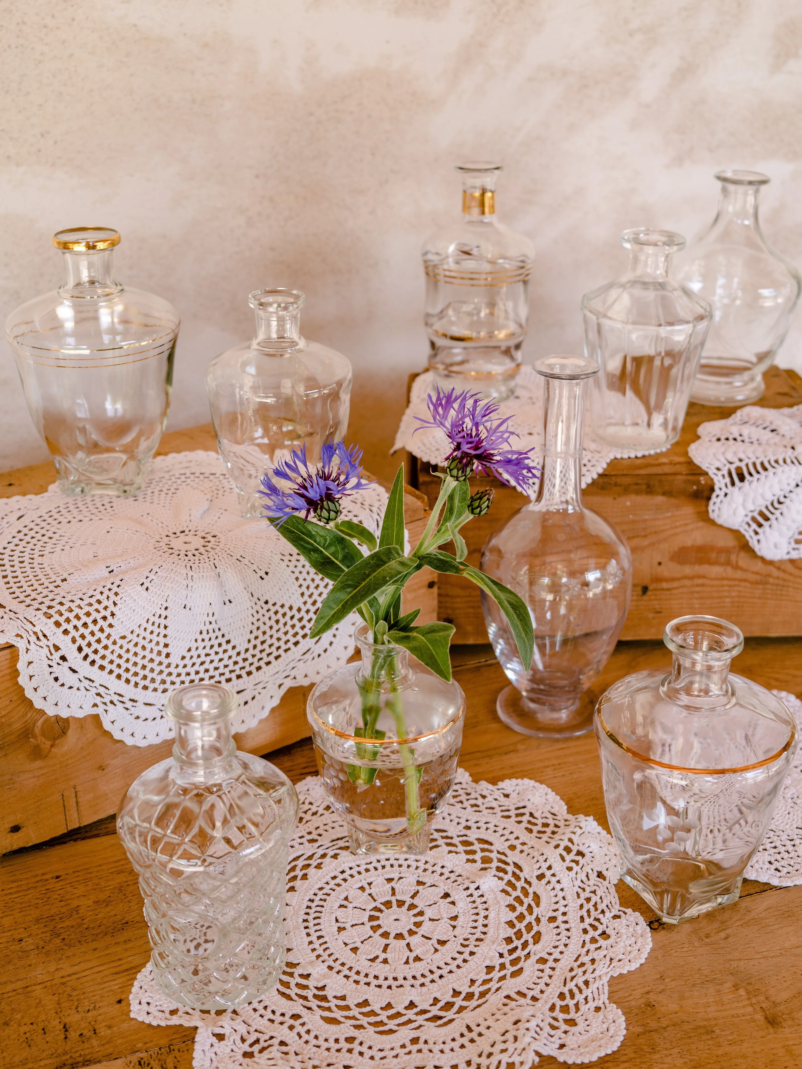 CARAFES SOLIFLORES VINTAGE | Verre (format arrondi)