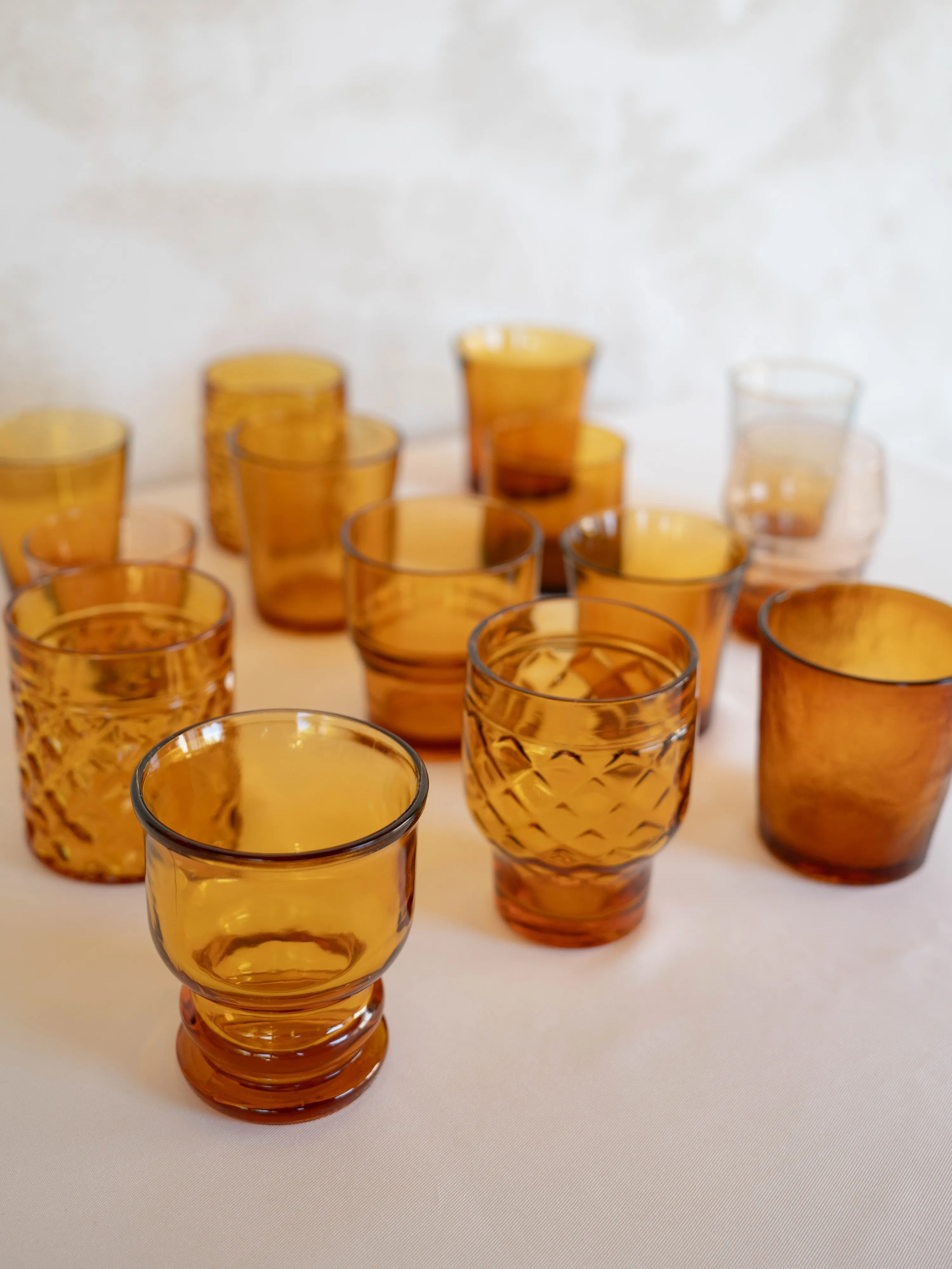 GOBELETS VINTAGE | Verre ambré