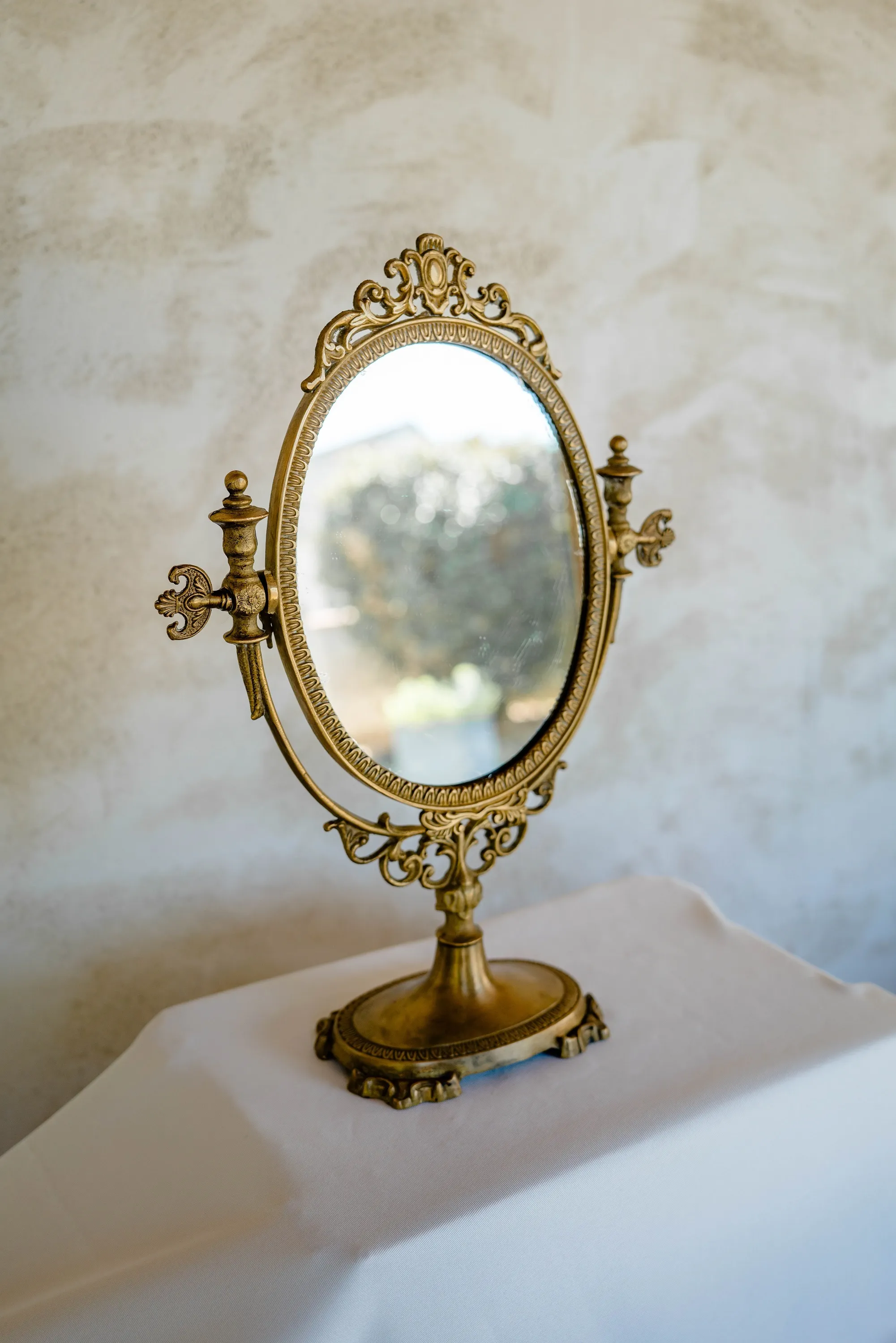 MIROIR PSYCHÉ DE TABLE | Laiton