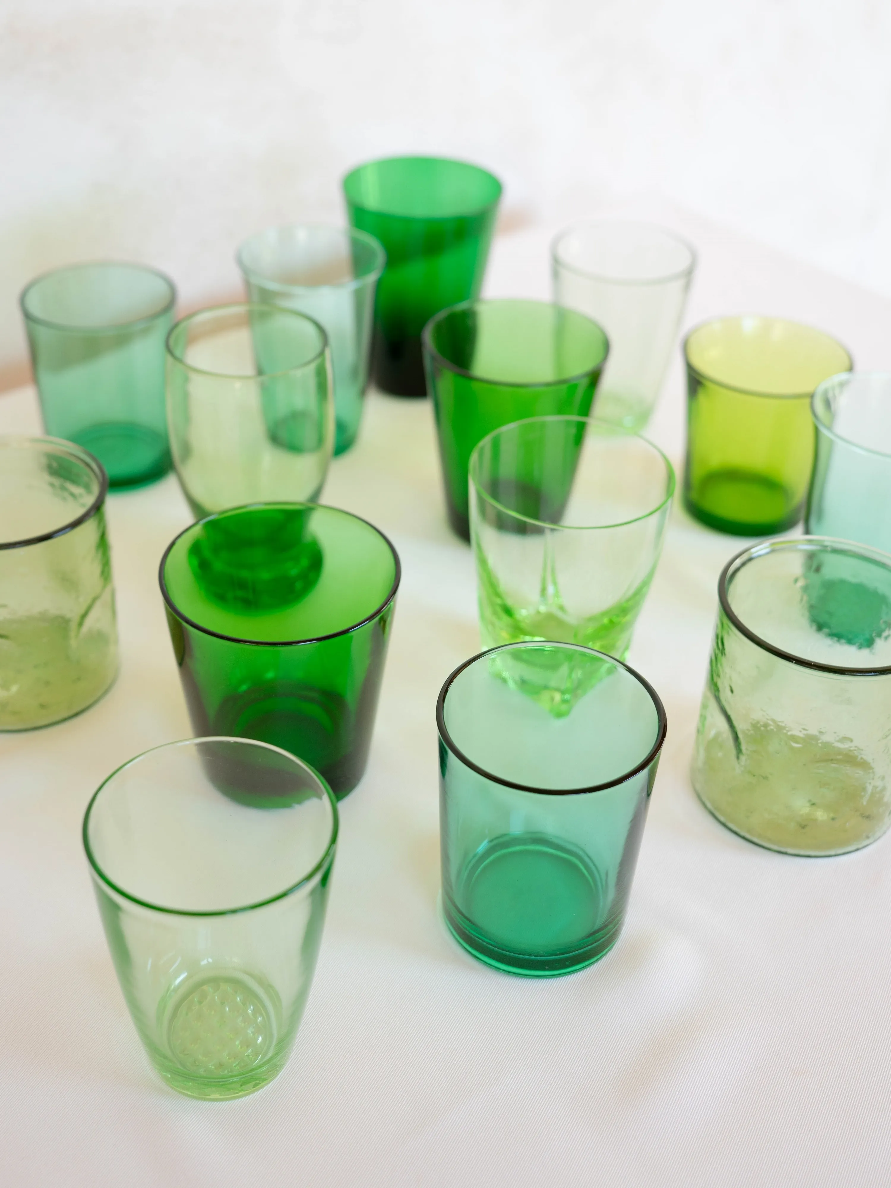 GOBELETS VINTAGE | Verre vert